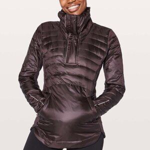 Women Lululemon Down For A Run Pullover II Wind Water Resistant Black Cherry 4